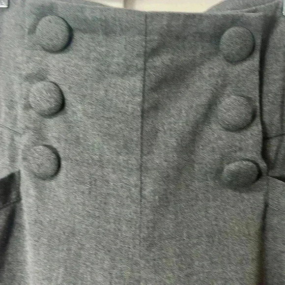 H&M High Waist Wide Leg Sailor Button Pants Size 6 Gray - Picture 3 of 6